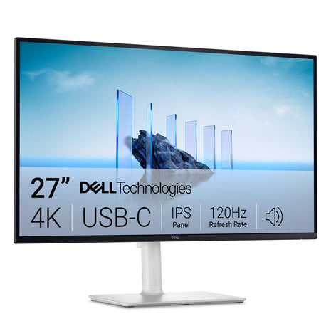 Dell 27 Monitor S2725QC, 4K UHD IPS, 120Hz, 99% sRGB, 4ms, FreeSync Premium | 3840x2160, 163 PPI, USB-C, HDMI, DisplayPort, Anti-Glare, Eye Comfort Technology, LED Edgelight System