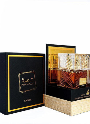 Lattafa Khamrah - Vanilla, Warm Spicy, Amber, Cinnamon - Eau de Parfum Long-Lasting Fragrance for Unisex, 3.40 Ounce / 100 ml