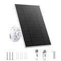 5W Solar Panels for Security Camera, Solar Panel with Micro USB & USB-C Port for DC 5V Outdoor Rechargeable Battery Camera, IP65 Waterproof, 360° Adjustable Security Mount, 9.8ft Cable（1PC）