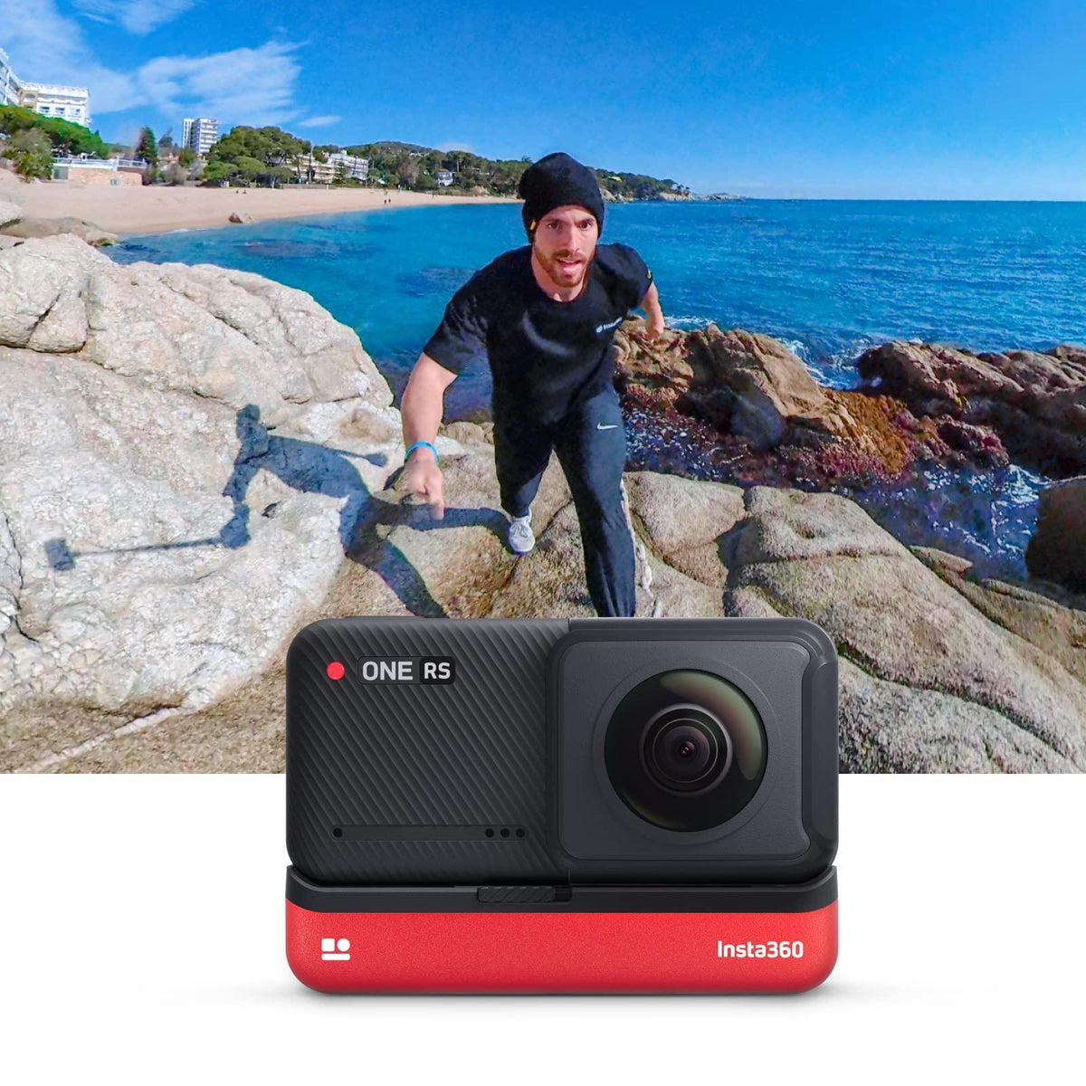 Insta360 ONE RS Twin Edition - Waterproof 4K 60fps Action Camera & 5.7K 360 Camera with Interchangeable Lenses, Stabilization, 48MP Photo, Active HDR, AI Editing