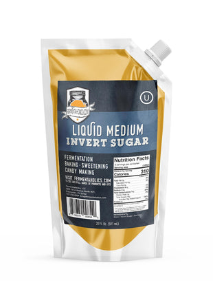 Fermentaholics Liquid Invert Sugar Syrup - Great For Fermentation, Baking, Sweetening, Candy Making, Ice Cream - 20 fl oz - Ferment Hard Seltzer - Inverted Sugar Syrup Resealable Easy Pour Spout (1)
