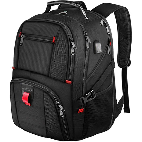 YOREPEK Large Laptop Backpack for Men, Heavy Duty Travel Backpack | Carry On Flight Approved, 17 Inch College Work Bookbag, Water Resistant Business Backpack for Men Women mochilas para hombres