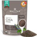 Navitas Organics Chia Seeds – For Chia Pudding, Smoothies, Baking, Salads & More – Omega 3, Fiber, Minerals - USDA Organic, Non GMO, Kosher, Gluten Free, Keto (8oz. Bag, 8 Servings)
