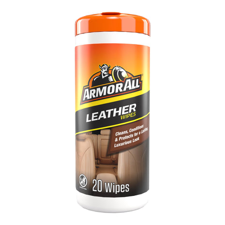 Armor All Interior Cleaner Car Leather Wipes by , For Cleaning Cars, Trucks and Motorcycles, 20 Count
