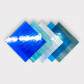 5 sheets - COE 96 Blue Fusible Glass Pack by Binari Glass Studio
