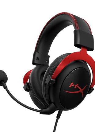 HyperX Cloud II - Gaming Headset, 7.1 Surround Sound, Memory Foam Ear Pads, Durable Aluminum Frame, Detachable Microphone, Works with PC, PS5, PS4, Xbox Series X|S, Xbox One ? Red