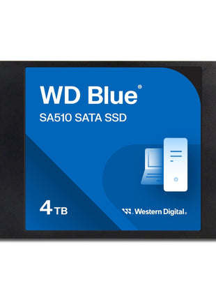 Western Digital 4TB WD Blue SA510 Internal Solid State Drive SSD - SATA III 6 Gb/s, 2.5 inch/7mm, Up to 560 MB/s - WDS400T3B0A