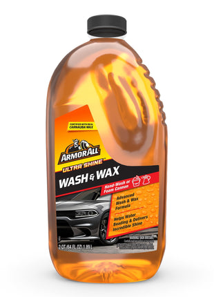 Armor All Ultra Shine Car Wash and Car Wax by Armor All, Cleaning Fluid for Cars, Trucks, Motorcycles, 64 Fl Oz Each