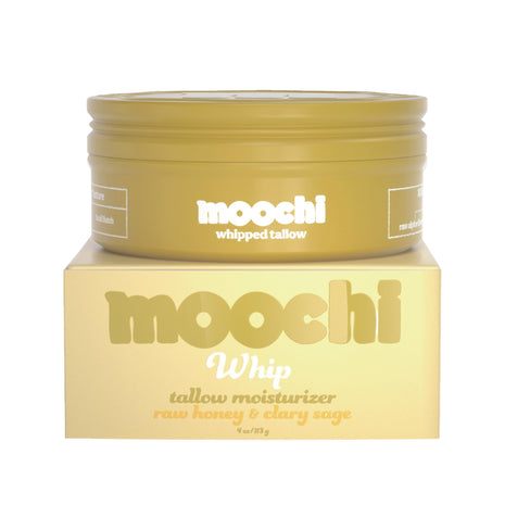 moochi Beef Tallow for Skin – Organic 100% Grass-Fed Whipped Balm with Rare Alpine Flower Honey, Natural Moisturizer Cream for Nourishing Skin Hydration