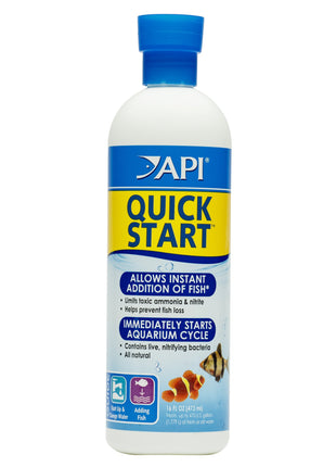 API QUICK START Freshwater and Saltwater Aquarium Nitrifying Bacteria 16-Ounce Bottle