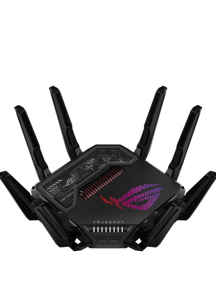 ASUS ROG Rapture GT-BE98 PRO First Quad-Band WiFi 7 Gaming Router supports 320MHz, Dual 10G Port, Triple-level Game Acceleration, Mobile Game Mode, Subscription-Free Security, AiMesh, and VPN features