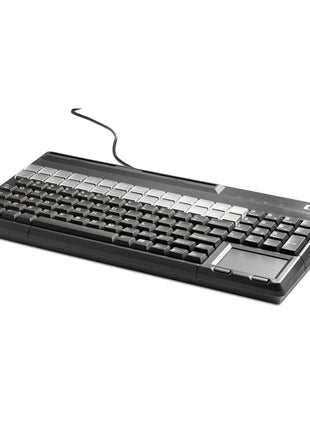 HP POS Keyboard - 106 Keys - QWERTY Layout - 28 Relegendable Keys - Magnetic Stripe Reader - USB