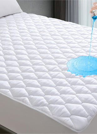 Lunsing Twin xL Mattress Protector for College Dorm, Soft Breathable Waterproof Twin Extra Long Size Mattress Pad Cover, 6 16 inches Deep Pocket, White