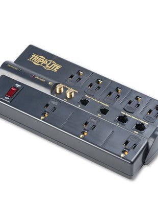 Tripp Lite TLP810NET Protect It! 8-Outlet Surge Protector (3,240 Joules; 10ft Cord; Modem/coaxial/Ethernet Protection)