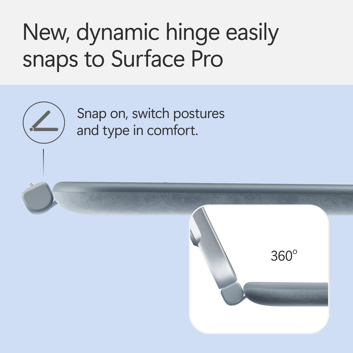 Microsoft Surface Pro Keyboard for Surface Pro 12" Device, Keyboard Only, Alcantara Material, Ocean