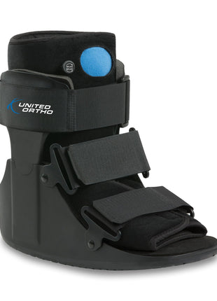 United Ortho USA14115 Short Air Cam Walker Fracture Boot, Medium, Black