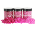 Syedra Crushed Glass for Resin Art, Set of 3,Broken Glass Pieces for Crafts 3-6mm 1LB (Pink)