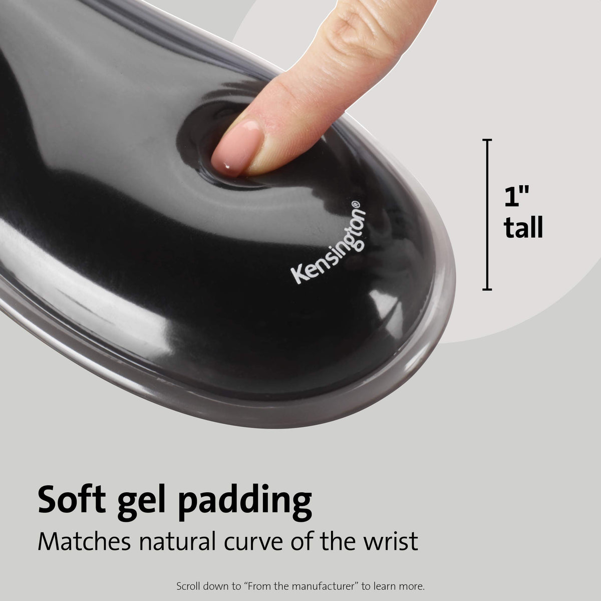 Kensington 62401 Duo Gel Wave Mouse Pad Wrist Rest, Blue