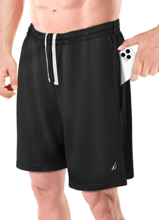 NY Threads Men's Athletic Shorts Quick Dry Loose-Fit Lightweight Running Workout Gym Shorts with Pockets
