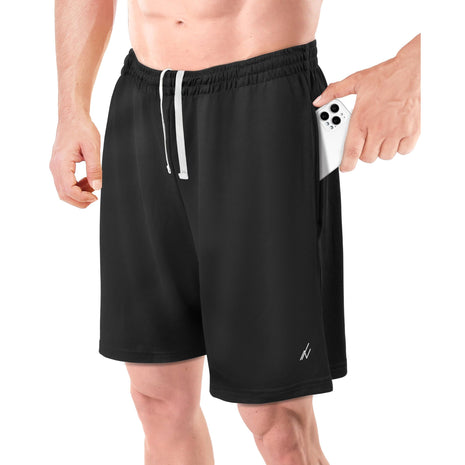 NY Threads Men's Athletic Shorts Quick Dry Loose-Fit Lightweight Running Workout Gym Shorts with Pockets