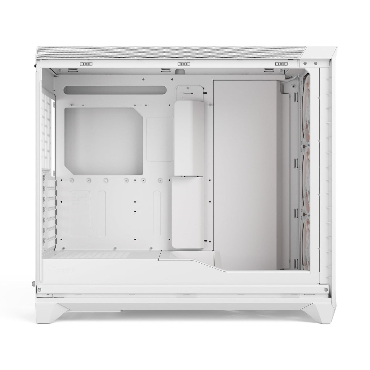 Fractal Design Meshify 3 XL White Tempered Glass Clear Tint - High Airflow PC Gaming Case - Mesh Front Panel - Three ARGB Momentum 14 Gen 2 Fans Included - Spacious Interior - GPU up to 512mm