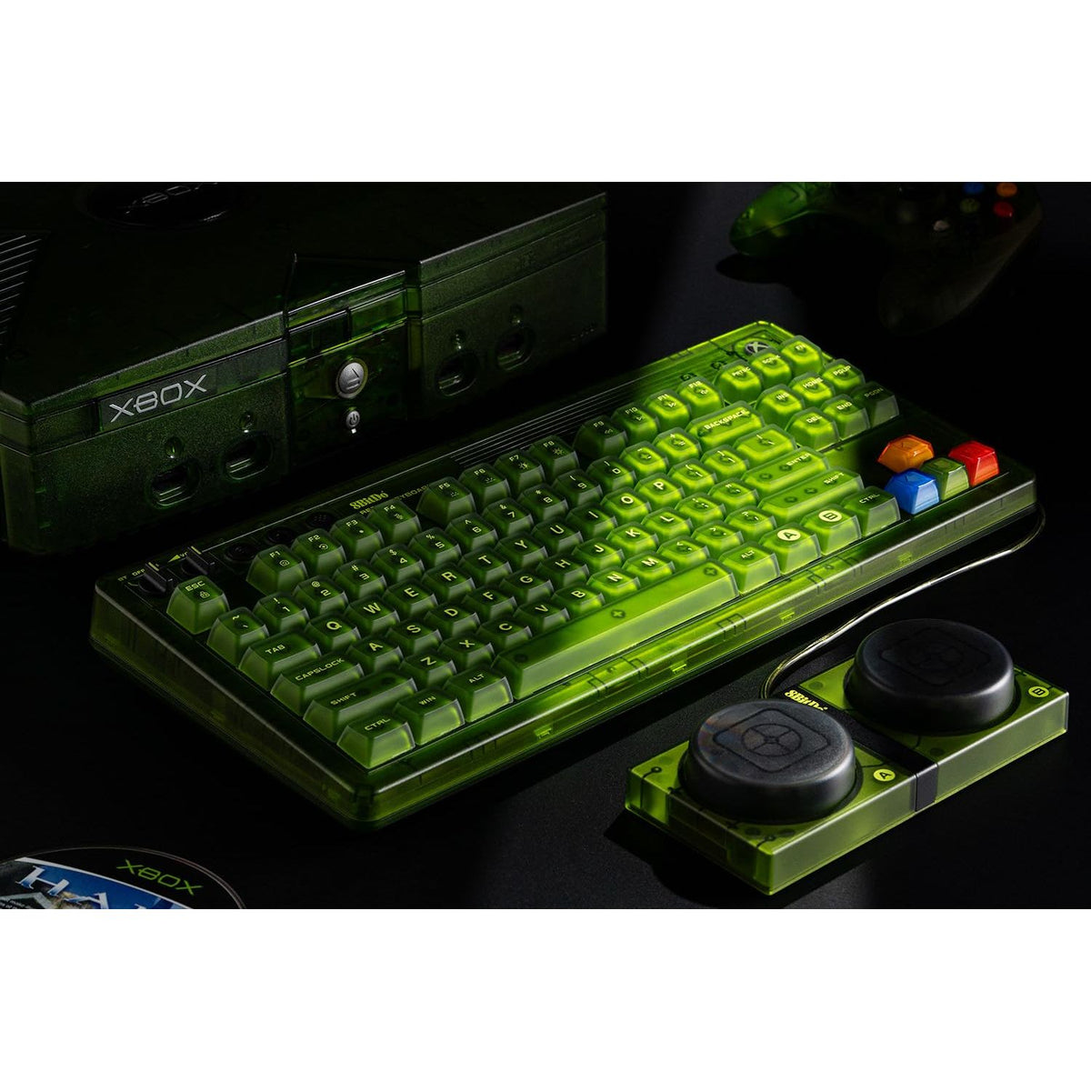 8BitDo Retro 87 Mechanical Keyboard with RGB Backlight, Bluetooth/2.4G/USB-C Hot Swappable Wireless Gaming Keyboard for Windows and Android - Xbox Edition (Officially Licensed)