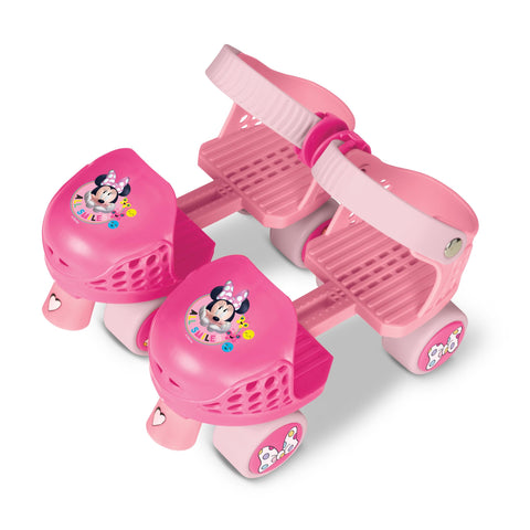 Minnie Mouse Junior Skates Includes Knee and Elbow Pads, Size Adjustable Design for Growing Feet