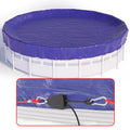 24 FT Round Pool Cover, [ 2025 Upgraded ] Above Ground Pool Cover, Heavy Duty Winter Pool Cover, Cold and UV Resistant, Cable and Pulley System