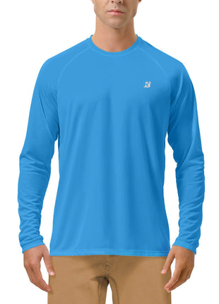 Roadbox Mens UPF 50+ UV Sun Protection Shirts Outdoor Long Sleeve SPF Rash Guard for Fishing Hiking Swimming Running