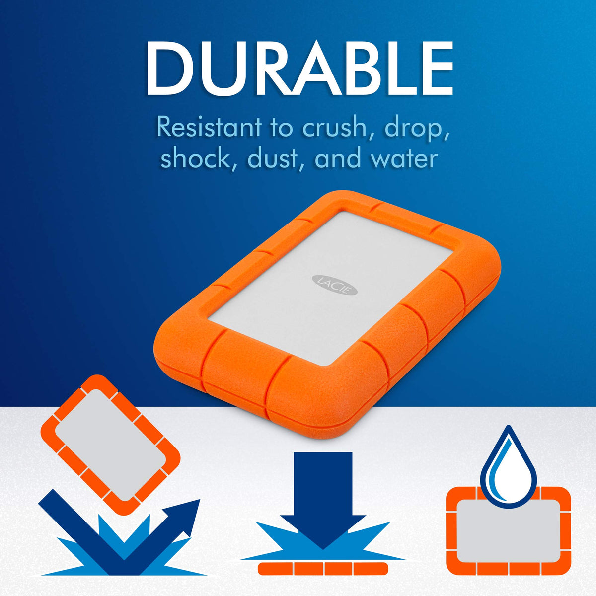 LaCie USB 3.0 1TB Rugged Mini Hard Drive