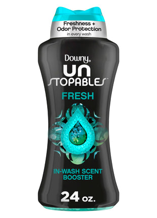 Downy Unstopables in Wash Scent Booster Beads, Fresh Scent, 24 oz, White, Laundry Beads for Odor Protection, Scent Booster Beads, Laundry Scent Boosters