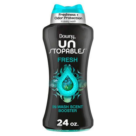 Downy Unstopables in Wash Scent Booster Beads, Fresh Scent, 24 oz, White, Laundry Beads for Odor Protection, Scent Booster Beads, Laundry Scent Boosters