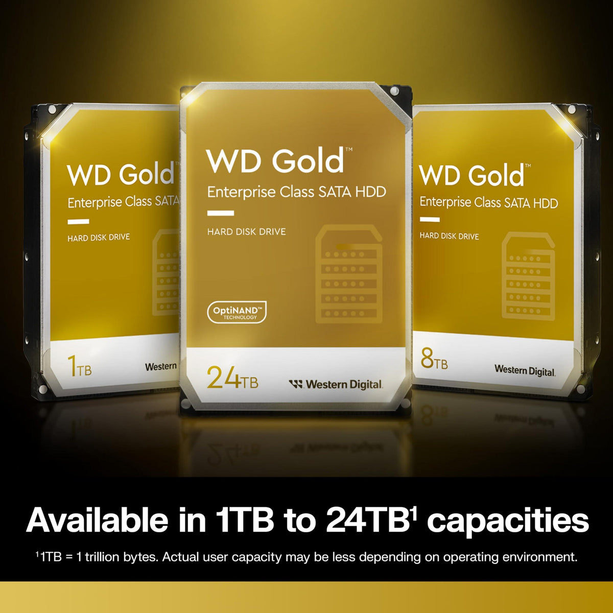 Western Digital 18TB WD Gold Enterprise Class Internal Hard Drive - 7200 RPM Class, SATA 6 Gb/s, 512 MB Cache, 3.5" - WD181KRYZ