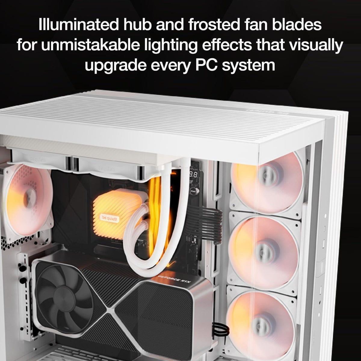 be quiet! Light Wings LX 120mm PWM Quiet PC Case Fan | Reverse Blade | White | BL133