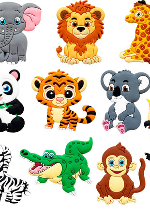 Fridge Magnets for Toddlers Wild Animal - Refrigerator Magnets for Kids - Large Cute Soft Full Back Magnetic Animals for Fridge - Toddler Magnets for Refrigerator - Rubber Big Size Kid Magnet Toys