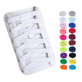 Booyckiy No Tie Elastic Shoelaces for Kids, Adults and Elderly, Adjustable Tieless Shoe Laces for Sneakers Boots and Casual Shoes - 16 Colors, 41 inch, White