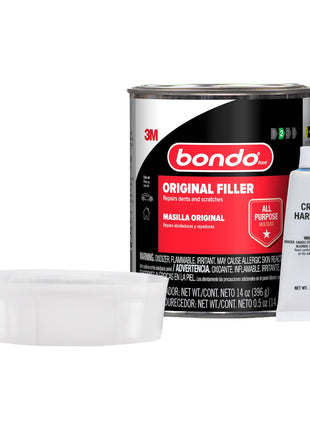 Bondo Body Filler, Original Formula for Fast, Easy Repair & Restoration of your Vehicle, 00261, Filler 14 oz and 0.5 oz Hardener, 1 Can