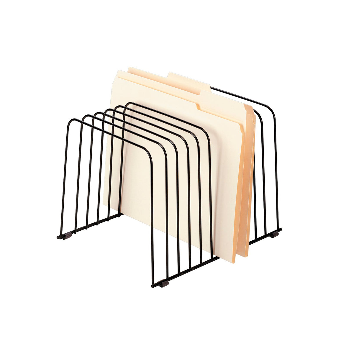 Fellowes 72112 Desktop Organizer, 11 Sections, Wire, 9" x 11-3/8" x 8", Black