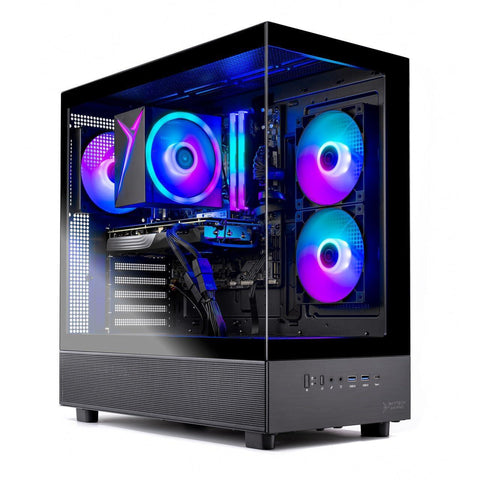 Skytech Azure 3 Gaming PC Desktop, Ryzen 7 7700 3.8 GHz (5.3GHz Turbo), AMD RX 9060 XT 16GB, 1TB Gen4 NVMe SSD, 32GB DDR5 RAM 5200 RGB, 650W Gold PSU, Wi-Fi, Win 11