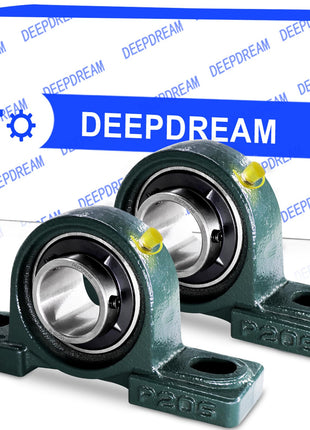UCP205-16 Pillow Block Bearing 1 inch Shaft Pack of 2 Mounted Bearings p205 Cast Iron with 1 inch Bore, Self Alignment