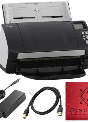 FI-7160 Fujitsu Document Scanner - Duplex - Scanners for Computers with 24V & USB 3.0 Cable, 8.5 X 14 in, 600 DPI, 60 PPM (Mono/Color), ADF, 4000 Scans Per Day (Renewed)
