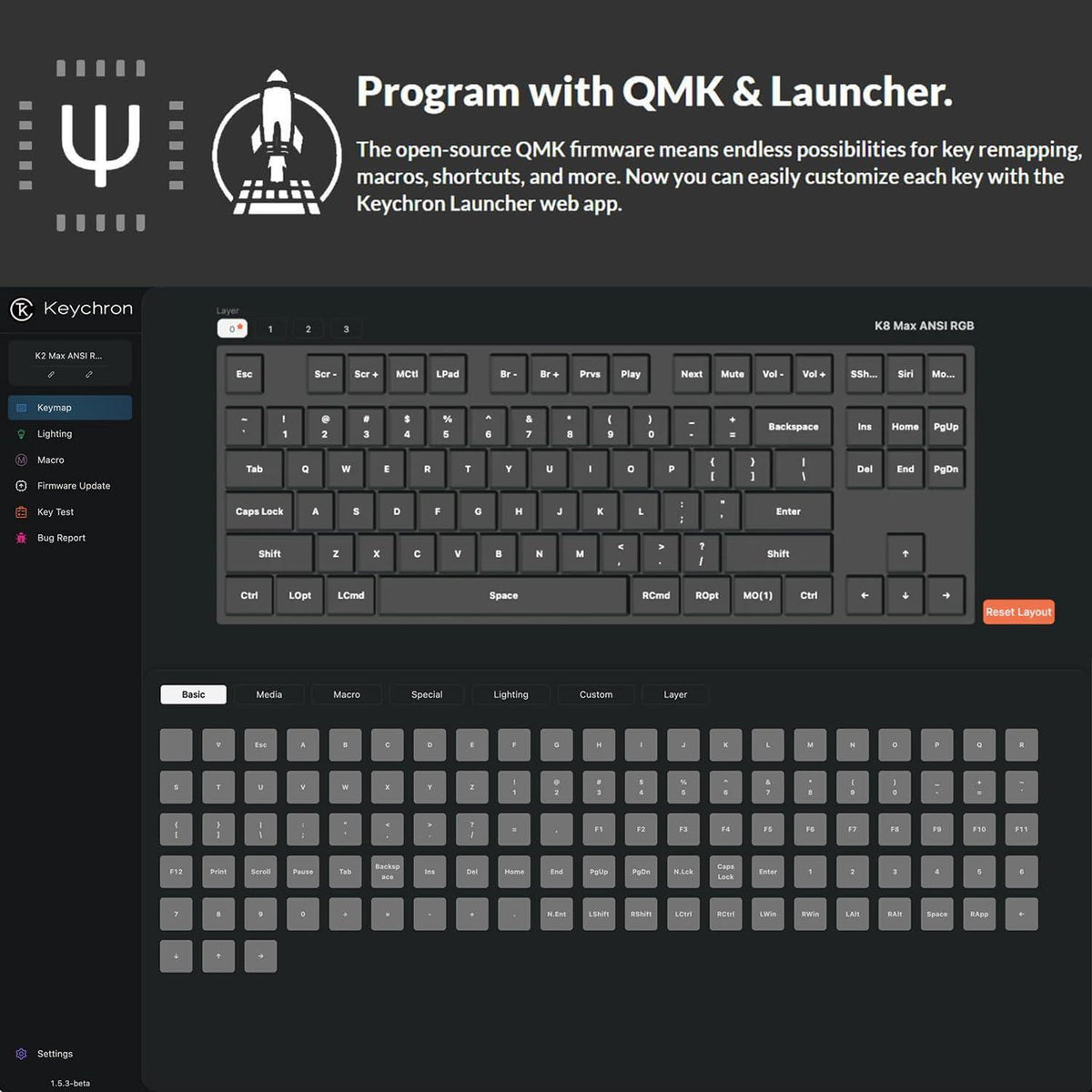 Keychron K8 Max QMK Wireless Custom Mechanical Keyboard, Hot Swappable TKL 80% Layout Bluetooth/2.4G/USB-C Programmable, Aluminum Frame Super Red Switch NKRO Gaming Keyboard for Mac/Windows