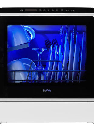 Countertop Dishwasher, 6 Programs Portable Dishwasher with Water Tank | No Hookup Needed, 167 °F High-Temperature Washing, Baby Care & Hot Air Drying Function for Homes, Apartments and RVs