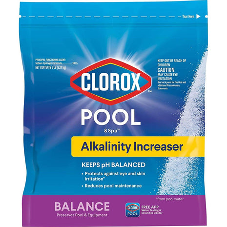 Clorox® Pool&SpaTM Swimming Pool Alkalinity Increaser, Keeps pH Balanced, 5LB (Pack of 1)