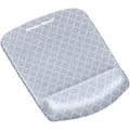 Fellowes PlushTouch Foam Mouse Pad Wrist Support with MICROBAN - Gray Lattice (9549701)