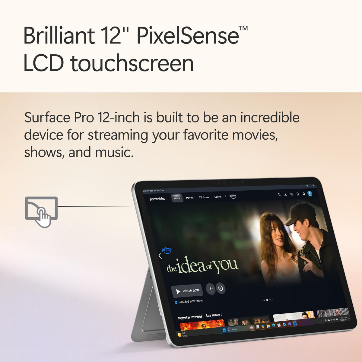 Microsoft Surface Pro 2-in-1 Laptop/Tablet (2025), Windows 11 Copilot+ PC, 12" Touchscreen Display, Snapdragon X Plus (8 Core), 16GB RAM, 512GB Storage, Platinum