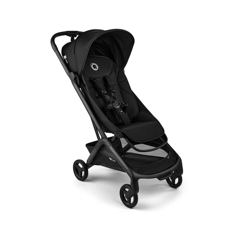 Bugaboo Butterfly 2 Ultra-Compact Travel Stroller One-Second Fold | Airplane carry-on approved, reclining seat, suspension wheels, adjustable footrest, Black