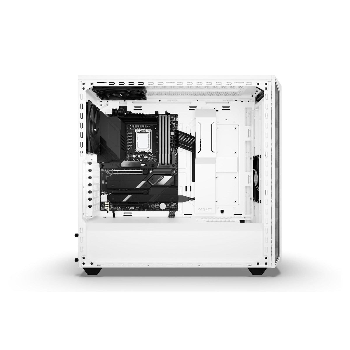 be quiet! Shadow Base 800 DX -ARGB - Mid-Tower PC Gaming Case - 420mm radiators or E-ATX motherboards Support -White - BGW62