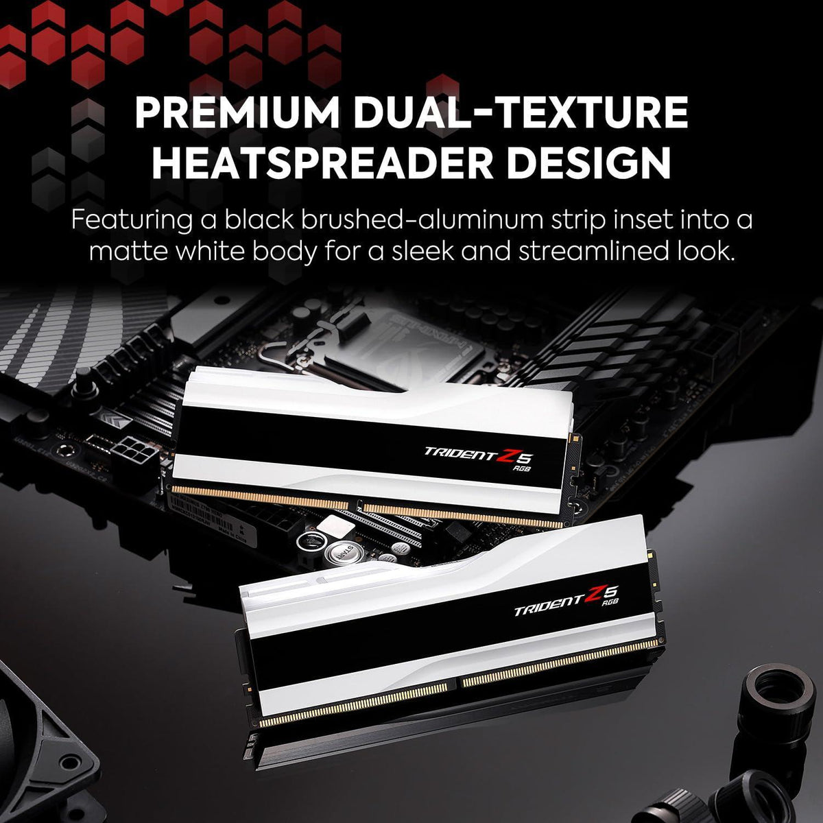 G.SKILL Trident Z5 RGB Series (Intel XMP 3.0) DDR5 RAM 96GB (2X 48GB) 6000MT/s CL30-36-36-96 1.35V Desktop Computer Memory U-DIMM - Matte White (F5-6000J3036F48GX2-TZ5RW)