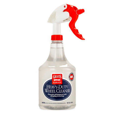Griot's Garage Heavy-Duty Wheel Cleaner for All Wheel Finishes, Breaks Down and Removes Stubborn Brake Dust and Grime, PH Balanced, Non-Acidic, 11026, 35oz